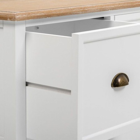 Coat rack with shelf Alexandra House Living White Brown Zinc Alloy MDF