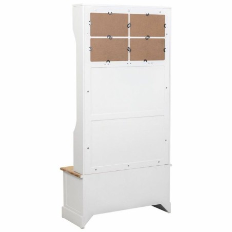 Coat rack with shelf Alexandra House Living White Brown Zinc Alloy MDF
