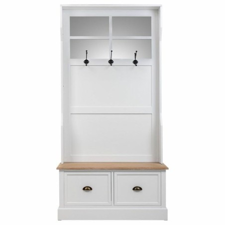 Appendiabiti con ripiano Alexandra House Living Bianco Marrone Lega di