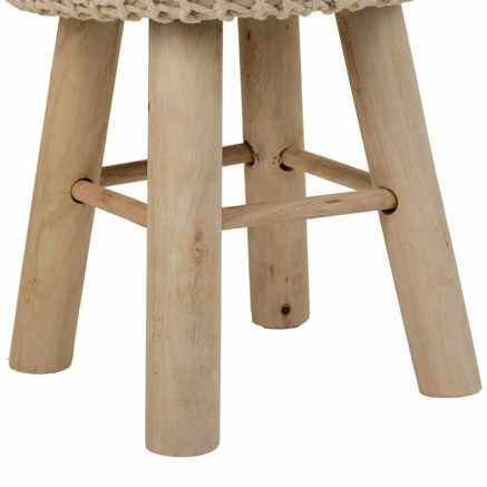 Sgabello Alexandra House Living Crema Bambù Pino Spugna Legno MDF 32 2