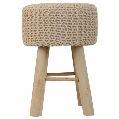Kruk Alexandra House Living Crème Bamboe Pijnboom Spons Hout MDF 32 x