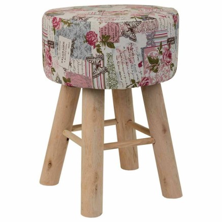 Kruk Alexandra House Living Roze Bamboe Pijnboom Spons Hout MDF 32 x 4