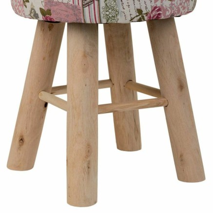 Kruk Alexandra House Living Roze Bamboe Pijnboom Spons Hout MDF 32 x 4 2