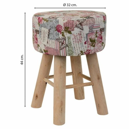 Sgabello Alexandra House Living Rosa Bambù Pino Spugna Legno MDF 32 x