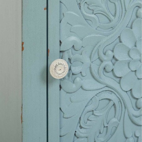 Comodino Alexandra House Living Azzurro Bianco 32 x 74 x 46 cm