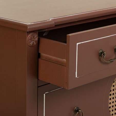 Chest of drawers Alexandra House Living Brown Natural Rattan Fir wood