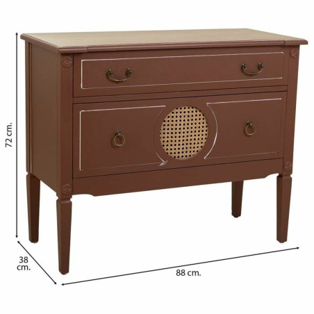 Cassettiera Alexandra House Living Marrone Naturale Rattan Legno di ab