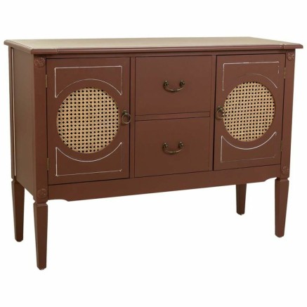 Sideboard Alexandra House Living Brown Natural Rattan Fir wood 40 x 78