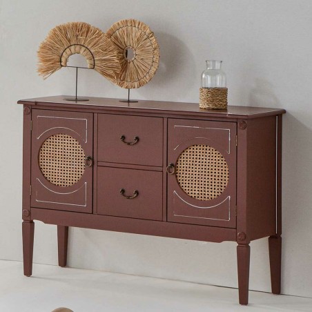 Buffet Alexandra House Living Marron Naturel Rotin Bois d'épicéa 40