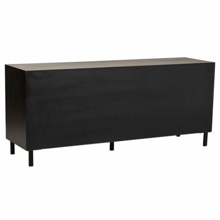 Buffet Alexandra House Living Noir Naturel Rotin Bois de paulownia 45