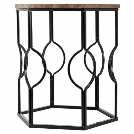 Juego de 2 mesas Alexandra House Living Marrón Negro Hierro Madera MD