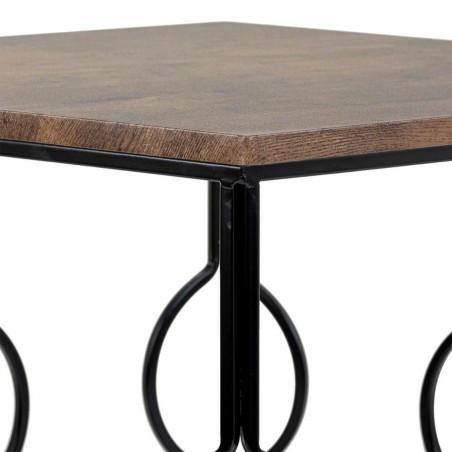 Set van 2 tafels Alexandra House Living Bruin Zwart Ijzer Hout MDF 39