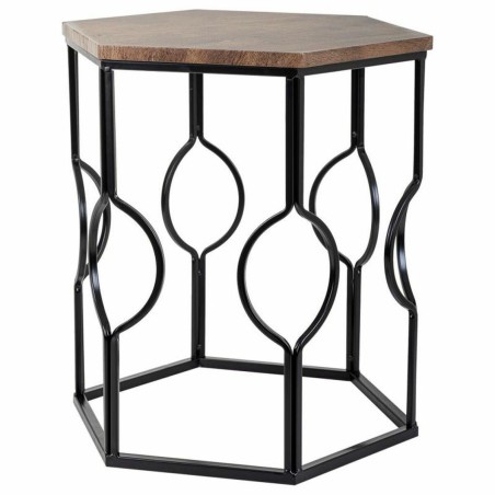 Set of 2 tables Alexandra House Living Brown Black Iron MDF Wood 39 x