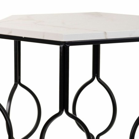 Jeu de 2 tables Alexandra House Living Blanc Fer Bois MDF 39 x 57 x 39