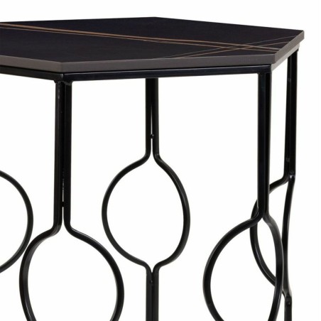 Jeu de 2 tables Alexandra House Living Noir Fer Bois MDF 39 x 57 x 39