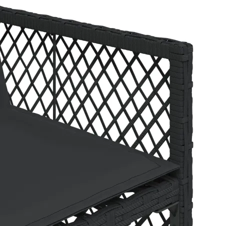 Ensemble à manger de jardin 13 pcs coussins noir résine tressée