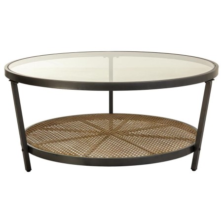 Mesa de Centro Alexandra House Living Marrón Vidrio Hierro 91 x 41 x