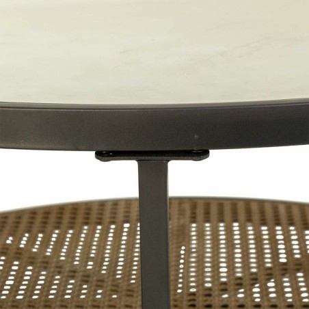 Hoofdtafel Alexandra House Living Bruin Glas Ijzer 91 x 41 x 91 cm