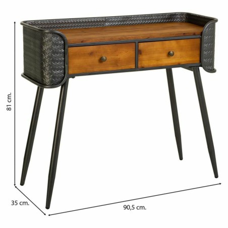Konsolentisch mit Schubladen Alexandra House Living Braun 35 x 81 x 90