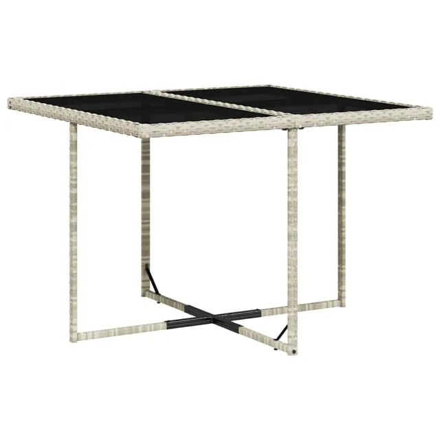 Ensemble à manger de jardin et coussins 5 pcs gris clair rotin