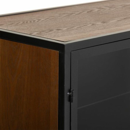 Credenza Alexandra House Living Marrone Metallo Vetro Legno di abete L
