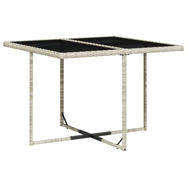 Ensemble à manger de jardin et coussins 9 pcs gris clair rotin