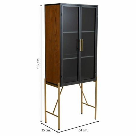 Armoire Alexandra House Living Marron verre Bois d'épicéa Bois MDF 3