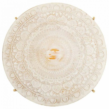 Mesa de Centro Alexandra House Living Blanco Metal Madera de abeto Mad