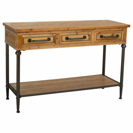 Zijtafel met lades Alexandra House Living Bruin 40 x 80 x 122 cm