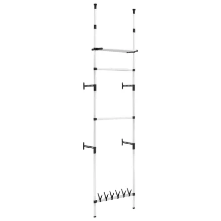 Système de garde-robe télescopique barres et étagère Aluminium 2