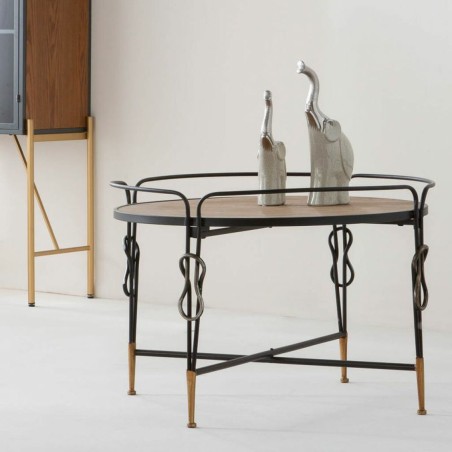Hoofdtafel Alexandra House Living Bruin Metaal Sparrenhout Hout MDF 78