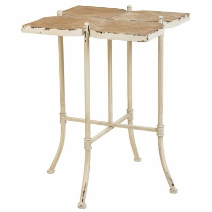 Hoofdtafel Alexandra House Living Wit Metaal Sparrenhout Hout MDF 48 x
