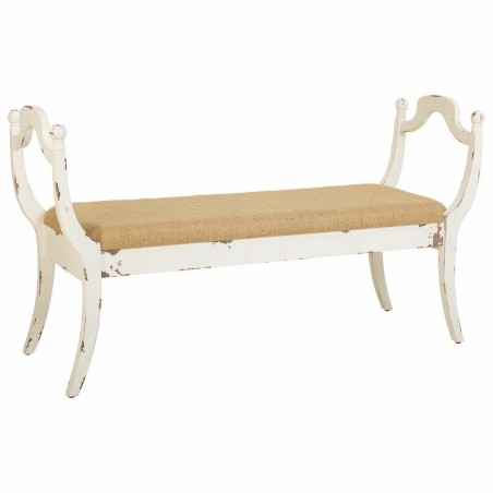 Bench Alexandra House Living White Sponge Fir wood MDF Wood 45 x 78 x