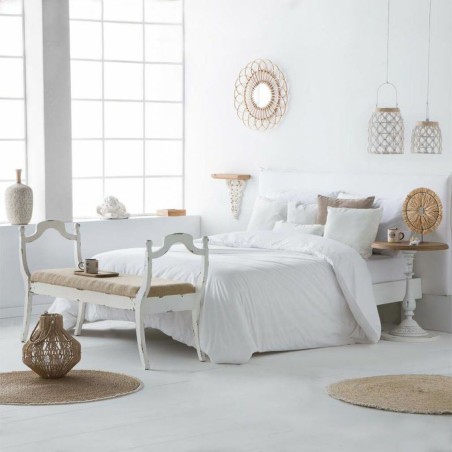 Banqueta Alexandra House Living Blanco Esponja Madera de abeto Madera