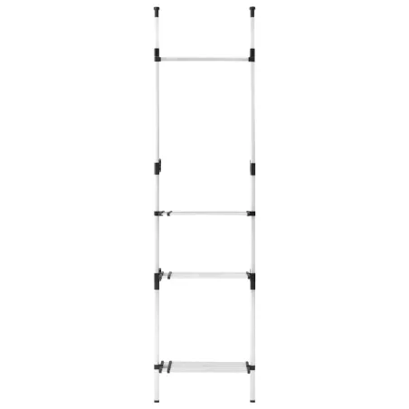 Système de garde-robe télescopique barres et étagère Aluminium