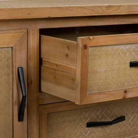 Zijtafel met 2 lades Alexandra House Living Bruin 35 x 81 x 122 cm