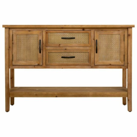 Zijtafel met 2 lades Alexandra House Living Bruin 35 x 81 x 122 cm