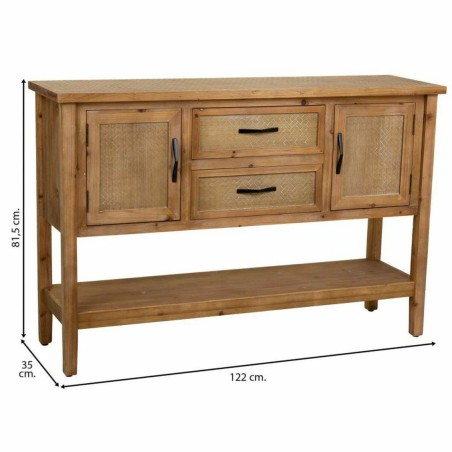 Zijtafel met 2 lades Alexandra House Living Bruin 35 x 81 x 122 cm