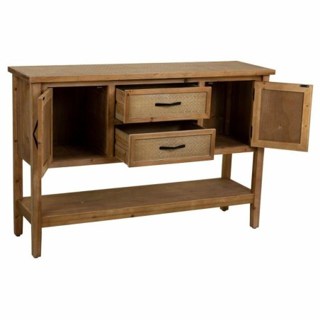 Zijtafel met 2 lades Alexandra House Living Bruin 35 x 81 x 122 cm