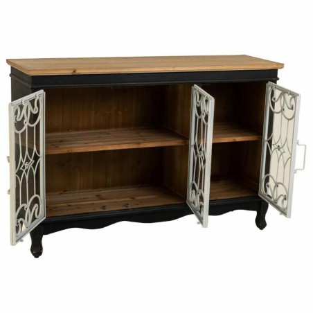 Buffet Alexandra House Living Noir verre Bois d'épicéa Bois MDF 36 x