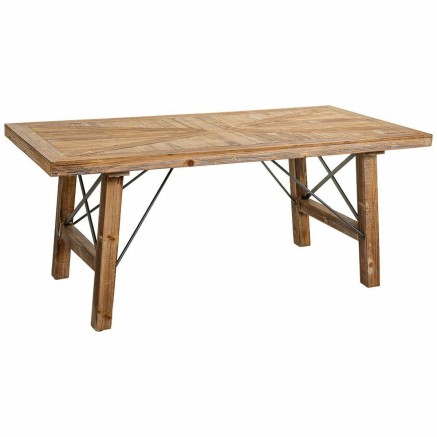 Hoofdtafel Alexandra House Living Bruin Sparrenhout Hout MDF 60 x 50 x