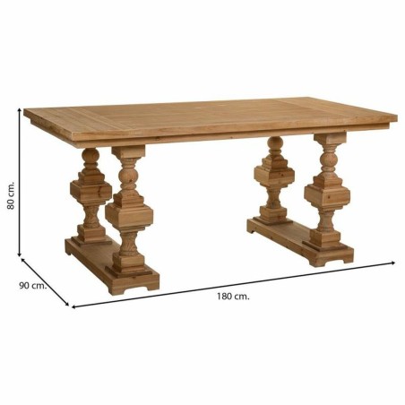 Tisch Alexandra House Living Braun 90 x 80 x 180 cm