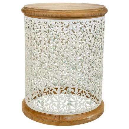 Mesa de Centro Alexandra House Living Marrón Metal Madera de abeto Ma