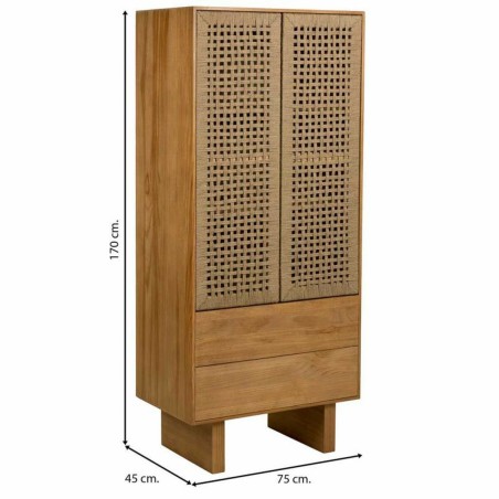Armario Alexandra House Living Marrón Cuerda Madera de abeto Madera d