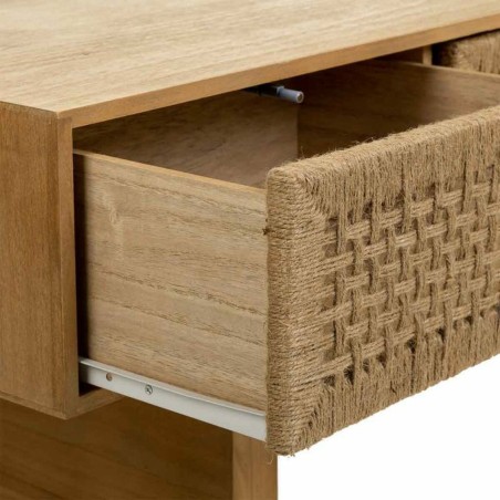 Bijzettafel Alexandra House Living Bruin Touw Sparrenhout Paulownia ho
