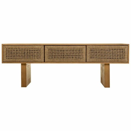 Bijzettafel Alexandra House Living Bruin Touw Sparrenhout Paulownia ho