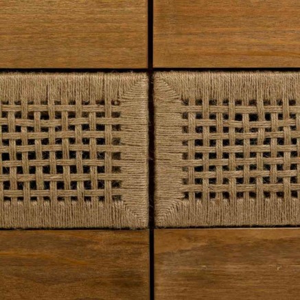 Cassettiera Alexandra House Living Marrone Corda Legno di abete Legno 2
