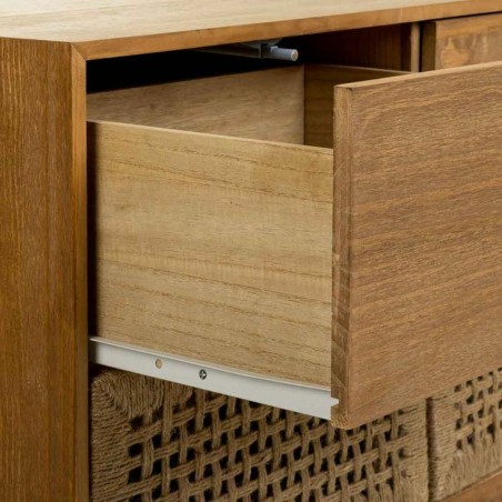 Ladenkast Alexandra House Living Bruin Touw Sparrenhout Paulownia hout