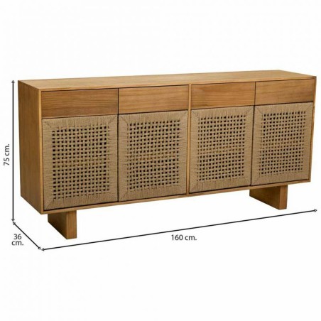Dientafel Alexandra House Living Bruin Sparrenhout Paulownia hout 36 x