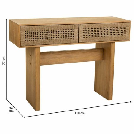 Zijtafel met lades Alexandra House Living Bruin 36 x 77 x 110 cm